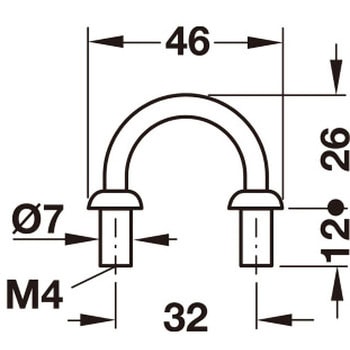 家具用ハンドル レザー 105.97タイプ ハーフェレ