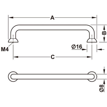 家具用ハンドル 亜鉛合金 Model H1715 ハーフェレ
