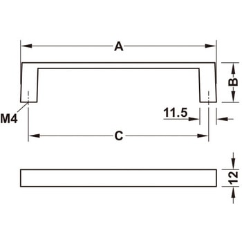 家具用ハンドル 亜鉛合金 Model H1735 ハーフェレ