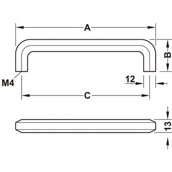 家具用ハンドル 亜鉛合金 Model H1710 ハーフェレ