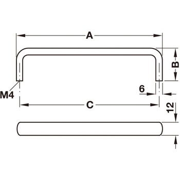 家具用ハンドル ステンレス 116.11タイプ ハーフェレ