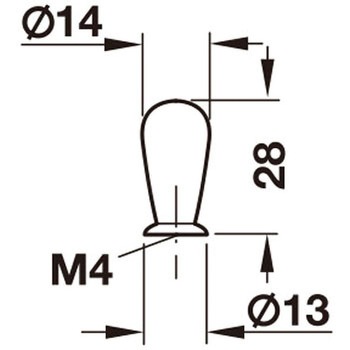 家具用ノブ 真鍮 134.56タイプ ハーフェレ