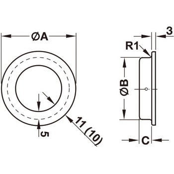 インセットハンドル ステンレス ハーフェレ