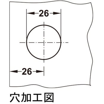 ガラス扉用ロック ヒンジ扉用 ネジ止め ハーフェレ