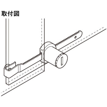 ガラス扉用ロック 引戸用 ハーフェレ