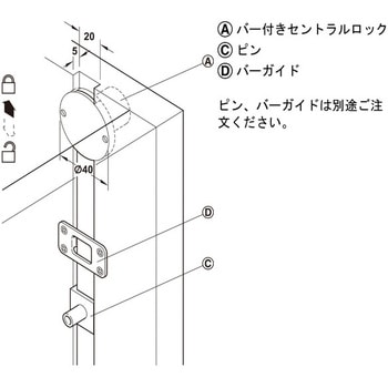 セントラルロック 600mm バー付 ハーフェレ
