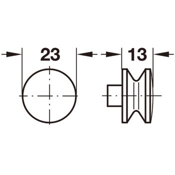 プッシュボタン 板厚 16mm 用 プッシュロックミディ - ハーフェレ