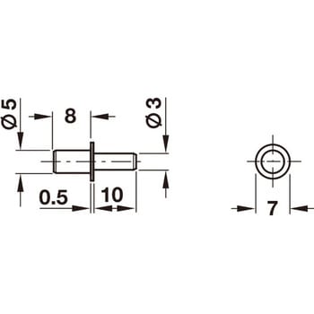 棚ダボ 木製棚用 差し込み 下穴Φ3mm 用 スチール ハーフェレ