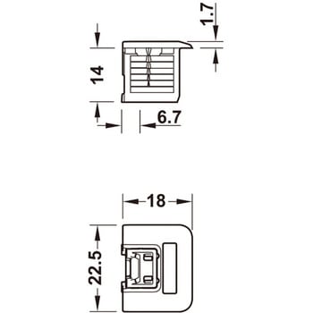 タブ 20 S 棚受金具 コネクターケーシング ハーフェレ