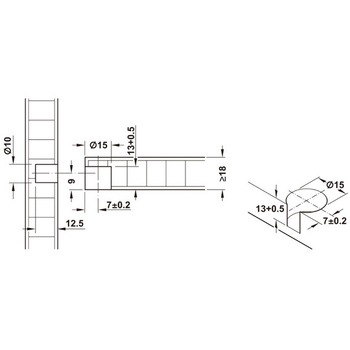 I×connect タブ 15 T 棚受金具 ハーフェレ
