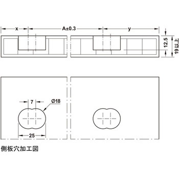 I 12/18 棚受金具 スプリング内蔵コネクターヘッド付 ハーフェレ
