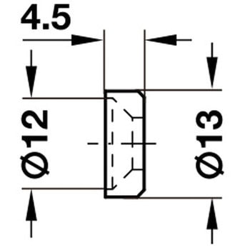 連結ネジ 皿頭用 丸座 ハーフェレ