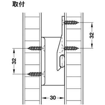 ケクAD30 アングルパーツ 下地枠にネジ止め ハーフェレ