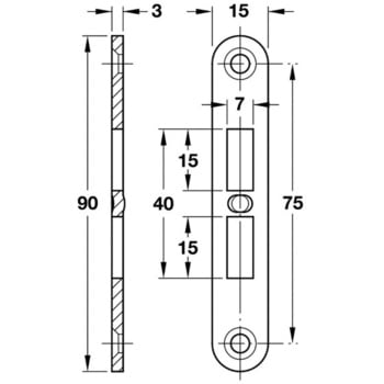 ジルボルトロック 受座 ハーフェレ