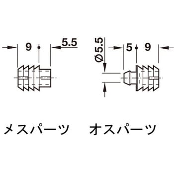 ツーピースダボコネクター 下穴深さ 15/10mm ハーフェレ