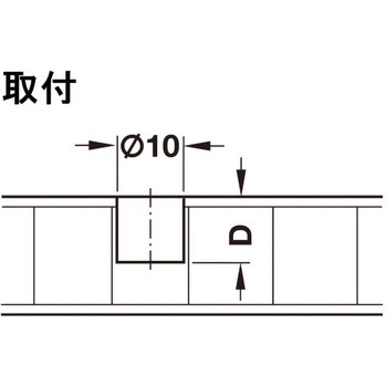 ツーピースダボコネクター 下穴深さ 15/10mm ハーフェレ