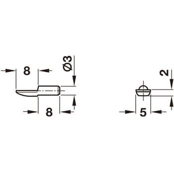 棚ダボ 木製棚用 差し込み 下穴Φ3mm スチール ハーフェレ