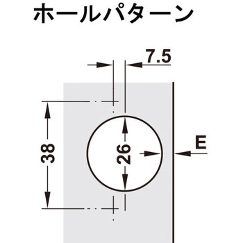 デュオマティックミニ94°半カブセ/中帆立て 小さな扉と幅狭枠用 ハーフェレ