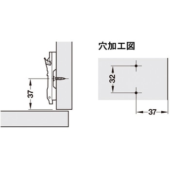 デュオマティックSM スチール 十字座金 木ネジ取付 ハーフェレ