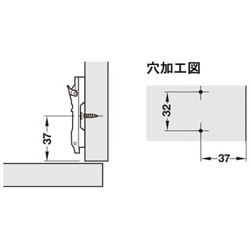 デュオマティックSM スチール 十字座金 木ネジ取付 ハーフェレ
