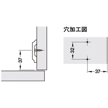 デュオマティックA スチール 十字座金 木ネジ取付 ハーフェレ