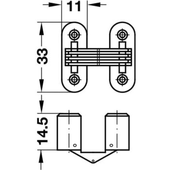 隠し丁番 ヒンジ 板厚 16mm 以上用 ハーフェレ
