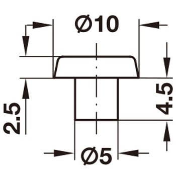 ドアバンパー 下穴取付用 下穴Φ 5mm 用 - ハーフェレ
