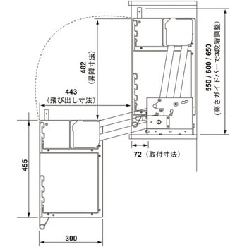 昇降式吊戸棚 リフトシステム ハーフェレ