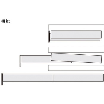 引出しテーブル金具 TopFle× 耐荷重 30kg 前板ドロップダウン機能付 ハーフェレ