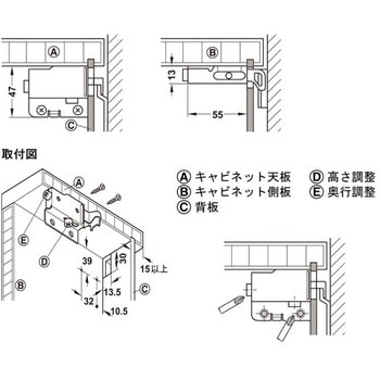 カバーキャップ キャビネットハンガーネジ止め用 ハーフェレ