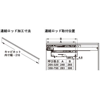 Grassダイナプロ 3段引 ソフトクローズ(4D 調整) ハーフェレ