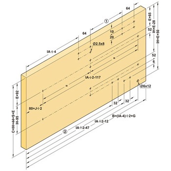 Finetta フラットフロント S 10 FB セット 2枚扉用 ハーフェレ