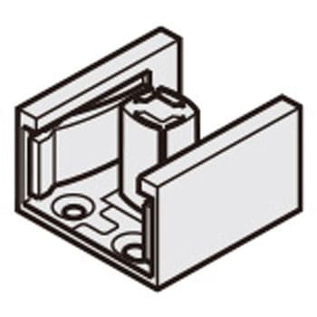 ダブルフロアガイド ガラス扉2枚用 - ハーフェレ