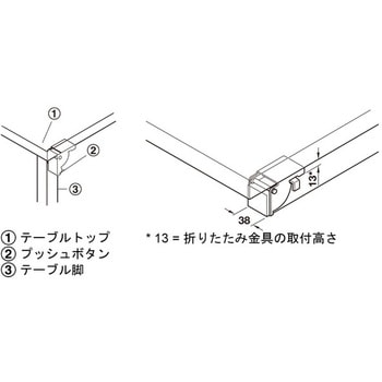 折りたたみ金具 テーブル ベンチ用 ハーフェレ