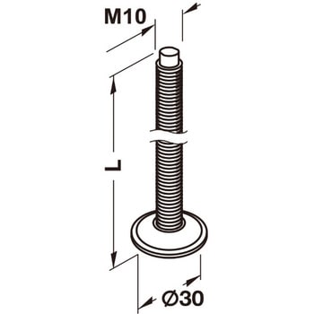調整ネジ M10タイプ 回転 六角レンチドライバー ハーフェレ