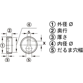 290.51.730 サスペンション金具 下穴取付け用 だるま穴付 1セット(100