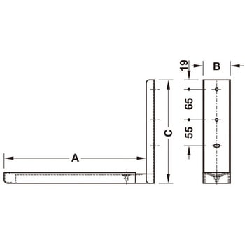 小型電気器具ブラケット 固定 白 サイズ290-450x49x220mm ハーフェレ