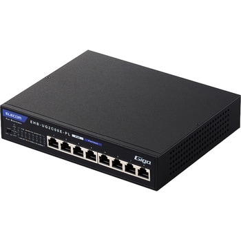 スイッチングハブ ギガビット対応 8ポート メタル筐体 ACアダプター電源 小型 エレコム