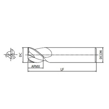 自動旋盤対応 防振型超硬エンドミル AE-VTSS OSG(オーエスジー)