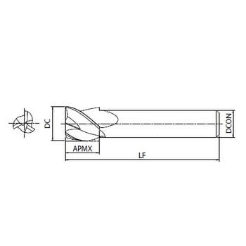 自動旋盤対応 防振型超硬エンドミル AE-VTSS OSG(オーエスジー)