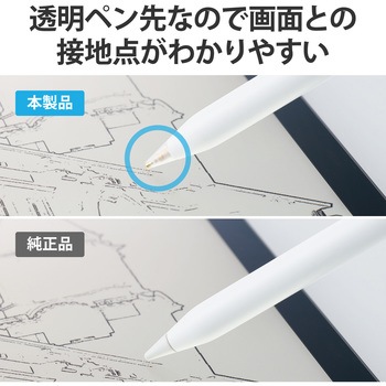 交換用ペン先 Apple Pencil 用 第1世代 第2世代 対応 3個入り ペン先透明タイプ エレコム