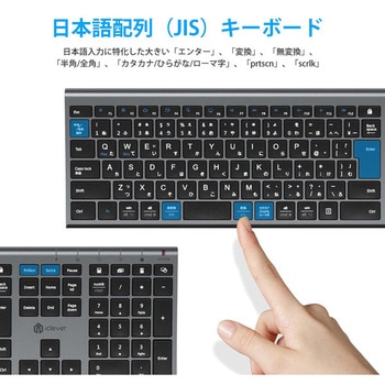 キーボードワイヤレスキーボードマウスセット iClever