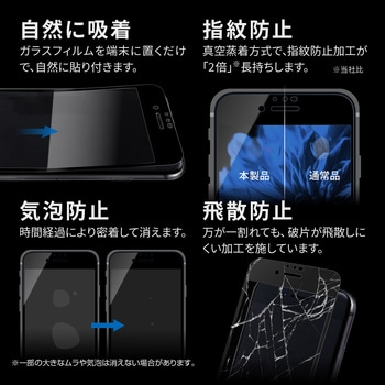 iPhone SE (第3世代)/iPhone SE (第2世代)/iPhone 8/iPhone 7/6s/6ガラスフィルム「GLASSPREMIUMFILM」全画面保護ブルーライトカット LEPLUS