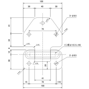 ピンレス蝶番 3mm段 ステンレス 信和自動車工業