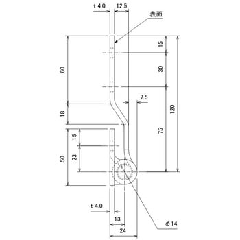ピンレス蝶番 段差ナシ リヤ後煽用 ステンレス 信和自動車工業