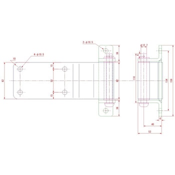 リヤ観音扉用蝶番(270°開閉用)L228 メッキ 信和自動車工業