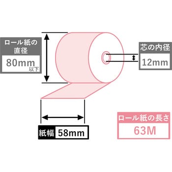ファンシーレジ用紙 58mm幅 カフェ 青 小林 ロールペーパー 【通販