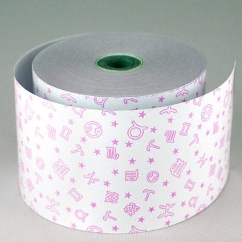 ファンシーレジ用紙 80mm幅 星座 ピンク 小林