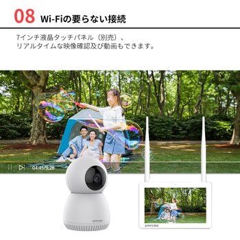 Wi-Fiネットワーク屋内IPカメラ 単品 室内カメラ  防犯カメラ 動作探知 録画機能付き Wifi接続 アプリ連携 工事不要 相互音声会話 ベビーモニター ペットカメラ 水鏡