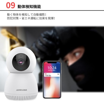 Wi-Fiネットワーク屋内IPカメラ 単品 室内カメラ  防犯カメラ 動作探知 録画機能付き Wifi接続 アプリ連携 工事不要 相互音声会話 ベビーモニター ペットカメラ 水鏡